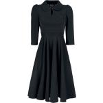 Robes de cocktail H&R London noires en velours mi-longues Taille XS look Pin-Up pour femme 