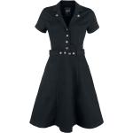 Robe mi-longue Rockabilly de Queen Kerosin - Robe Workwear - S à XXL - pour Femme - noir