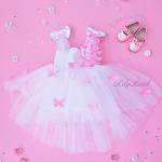 Déguisements blancs à motif papillons de princesses look fashion pour fille de la boutique en ligne Etsy.com 