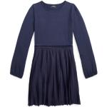 Robes plissées Ralph Lauren Polo Ralph Lauren bleues en jersey de créateur pour fille en solde de la boutique en ligne Ralph Lauren 