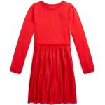 Robes plissées Ralph Lauren Polo Ralph Lauren rouges en jersey de créateur pour fille en solde de la boutique en ligne Ralph Lauren 