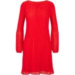 Robes plissées de créateur HUGO BOSS BOSS rouges en toile à manches longues Taille XL pour femme 