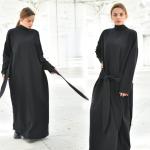 Robes à col roulé noires maxi à col roulé Taille XS plus size steampunk pour femme 