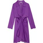 Robes Zadig & Voltaire violettes en satin à manches longues mi-longues à manches longues Taille L pour femme 