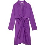 Robes Zadig & Voltaire violettes en satin à manches longues mi-longues à manches longues Taille M pour femme 