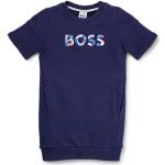 Robes à manches courtes HUGO BOSS BOSS bleus foncé à logo en coton de créateur Taille 8 ans look casual pour fille de la boutique en ligne Hugoboss.fr avec livraison gratuite 