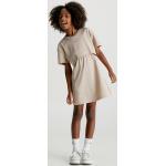 Robes à manches courtes Calvin Klein beiges en jersey bio éco-responsable de créateur Taille 4 ans pour fille de la boutique en ligne Calvinklein.fr 