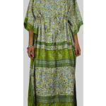 Robes en soie vertes look vintage pour femme 