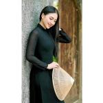 Robes en soie noires petite look asiatique pour femme 