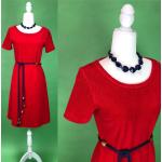 Robes vintage rouges en éponge Taille XXS look vintage pour femme 