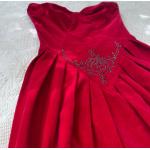 Robes en velours rouges en velours Pays look vintage pour femme 