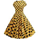Robes de bal longues de mariage jaunes imprimé africain à motif Afrique au genou à manches courtes Taille L plus size style bohème pour femme 