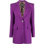 Vestes en laine Roberto Cavalli violettes à effet léopard à manches longues Taille XL pour femme en promo 