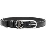 Roberto Cavalli ceinture en cuir à boucle logo - Noir