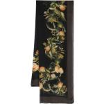 Foulards en soie Roberto Cavalli noirs à fleurs à motif serpents Tailles uniques pour femme 