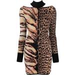 Robes Roberto Cavalli multicolores à effet léopard en viscose à motif tigres à manches longues à manches longues Taille XXL pour femme en promo 