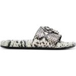 Chaussures Roberto Cavalli gris clair à effet serpent en caoutchouc à motif serpents en cuir à bouts ouverts Pointure 40 pour femme en promo 
