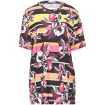 T-shirts col rond Roberto Cavalli rose fushia à fleurs en coton à manches courtes à col rond Taille XS pour femme 