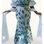 Robes bustier imprimé africain en coton à motif Afrique maxi style ethnique pour femme 