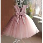 Robes de demoiselle d'honneur roses en tulle pour fille en promo de la boutique en ligne Aliexpress.com 
