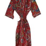 Robes longues bohèmes en coton à manches trois-quart Tailles uniques style bohème pour femme 