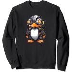 Sweatshirts noirs à motif pingouins enfant classiques 
