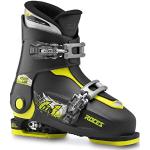 Roces Idea Up Chaussures de Ski Enfant Taille Ajustable Noir Black-Lime 30/35
