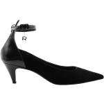 Chaussures Rochas noires à logo en velours en cuir Pointure 38 look fashion pour femme 