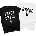 Rock Bride T-Shirt, Heavy Metal Bride, T-Shirts De Demoiselle D'honneur, Bachelorette Party, Acdc, Punk Wedding Alternative, Crew