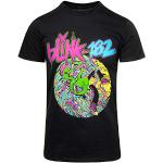 Rock Off Black Blink-182 Neon Logo Officiel T-Shirt Hommes Unisexe (Small)