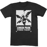 T-shirts à imprimés noirs en coton Linkin Park à manches courtes Taille XL look Rock pour homme 