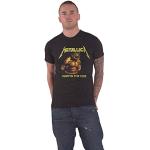 T-shirts à imprimés noirs Metallica Taille M look Rock pour homme 