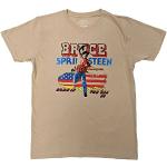 Rock Off officially licensed products Bruce Springsteen T Shirt Born in The USA 85 Nouveau Officiel Unisex Sand Size XL