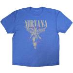 T-shirts à imprimés bleus Nirvana Taille M look Rock pour homme 