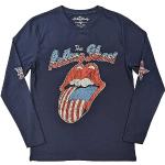 T-shirts à imprimés bleus Rolling Stones Taille L look Rock pour homme 