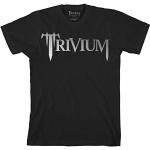 T-shirts noirs en coton à manches courtes Trivium à manches courtes Taille XL look Rock pour homme 