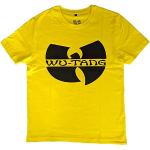 T-shirts jaunes en coton à manches courtes Wu-Tang Clan à manches courtes Taille S look Rock pour homme 