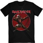 T-shirts à imprimés noirs Iron Maiden lavable en machine Taille XL look fashion pour homme 