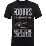 T-shirts noirs en coton à manches courtes The Doors à manches courtes Taille M look fashion pour homme 