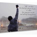 Rocky Balboa Citations De Motivation Poster Toile Art Mural, Décor Mural Sur Toile, Impression Décoration Intérieure, Affiche Film Pour Cadeau