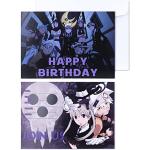 Roffatide anime Soul Eater carte d'invitation Maka · Albarn joyeux anniversaire fournitures 16 PCS pour les filles et les garçons remplir l'invitation avec une enveloppe 5x7 pouces