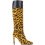 Bottes Roger Vivier jaunes à effet léopard en cuir léopard Pointure 35 pour femme 