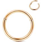 Piercings anneau dorés en titane look fashion pour femme 