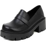 Chaussures casual noires à bouts ronds Pointure 34 look casual pour femme 