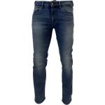 Jeans slim Rokker bleu indigo en toile tapered stretch Taille XXS W34 L32 look vintage pour femme 