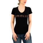 T-shirts col V Rokker marron à col en V Taille L look vintage pour femme 