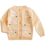 Cardigans jaunes en coton à motif lapins Taille 3 ans look fashion pour fille de la boutique en ligne Amazon.fr 