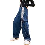 Jeans baggy bleus respirants look Punk pour fille de la boutique en ligne Amazon.fr 