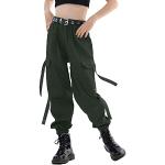 Pantalons de sport vert foncé respirants look Hip Hop pour fille de la boutique en ligne Amazon.fr 