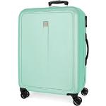 Valises turquoise à 4 roues look fashion 